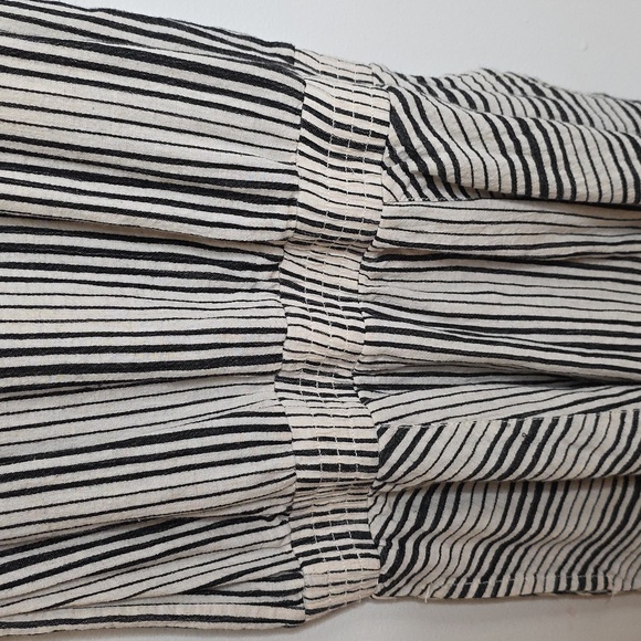 Dylan Black and Tan Striped Midi Dress Sz XS - Picture 5 of 8